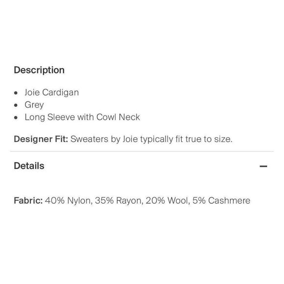 joie Authentic womens solid gray long sleeve hooded Cardigan sweater top xs - Picture 4 of 6